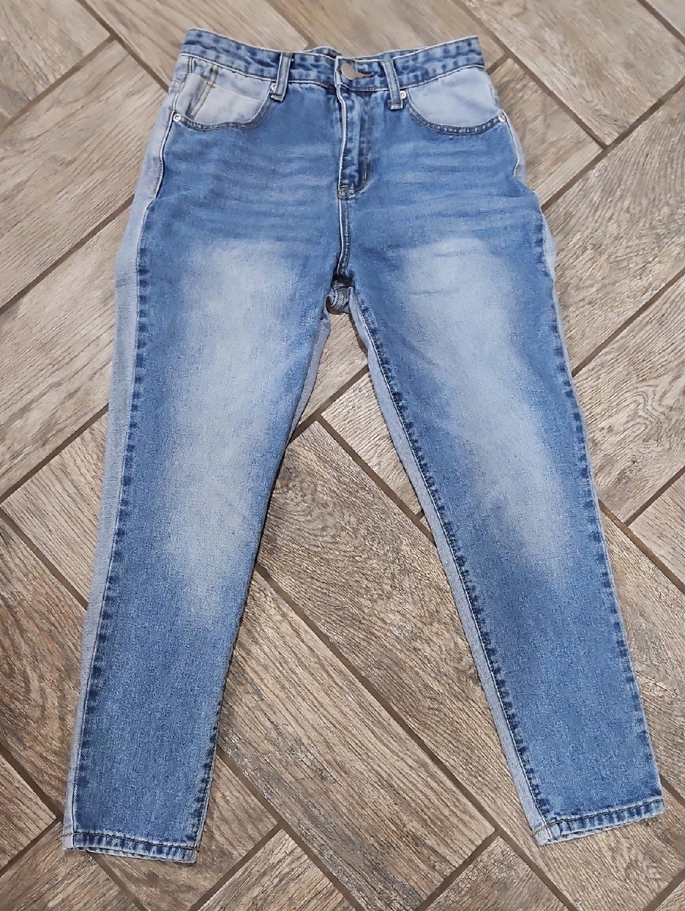 Nasty Gal High-Rise 2 Tone Women's Blue Stretch Jeans